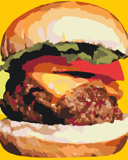 Paint by Numbers - Burgerillustration