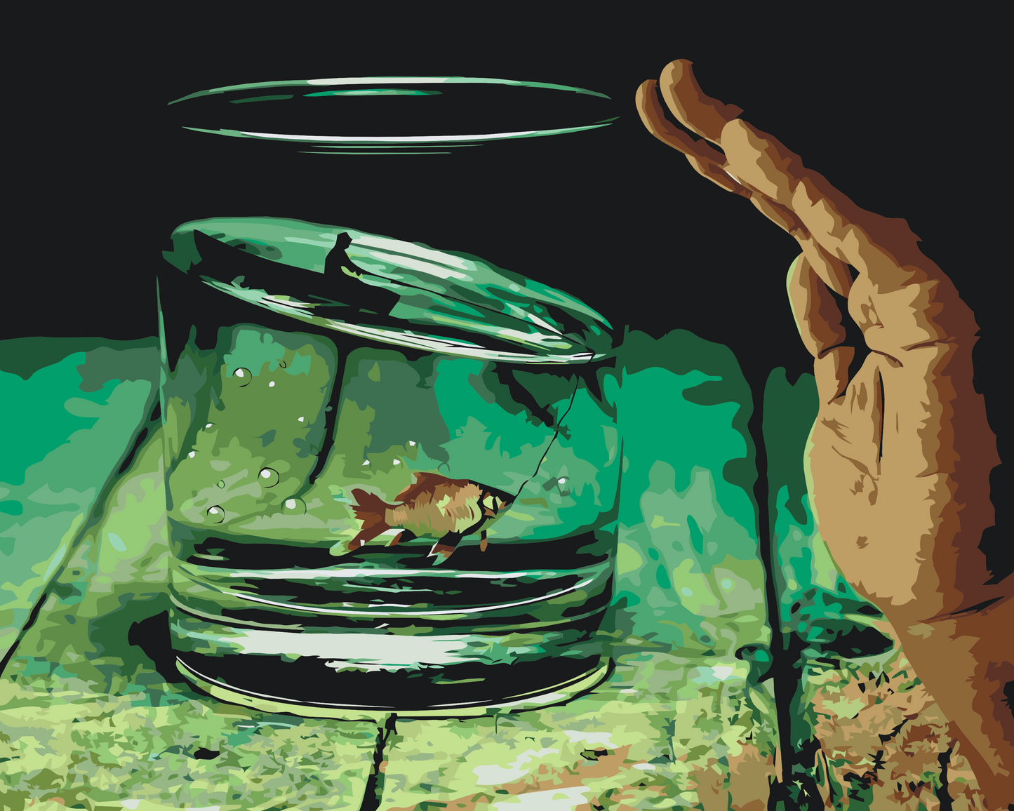 Paint by Numbers - Fisk i glasset