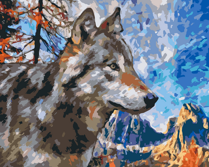 Paint by Numbers - Ulven i bjergene
