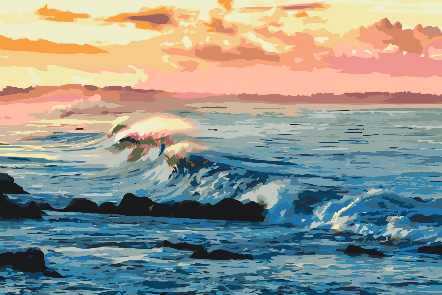 Paint by Numbers - Havbølger