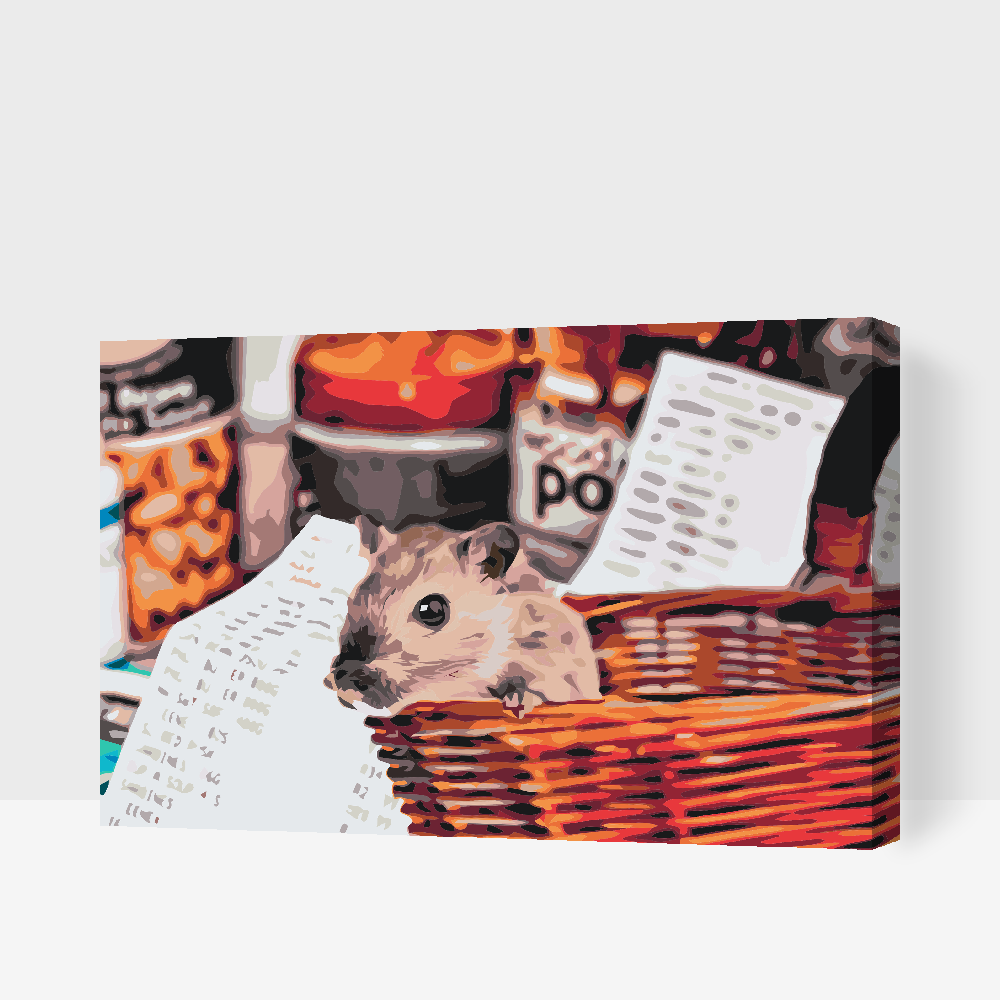 Paint by Numbers - Hamster på shopping
