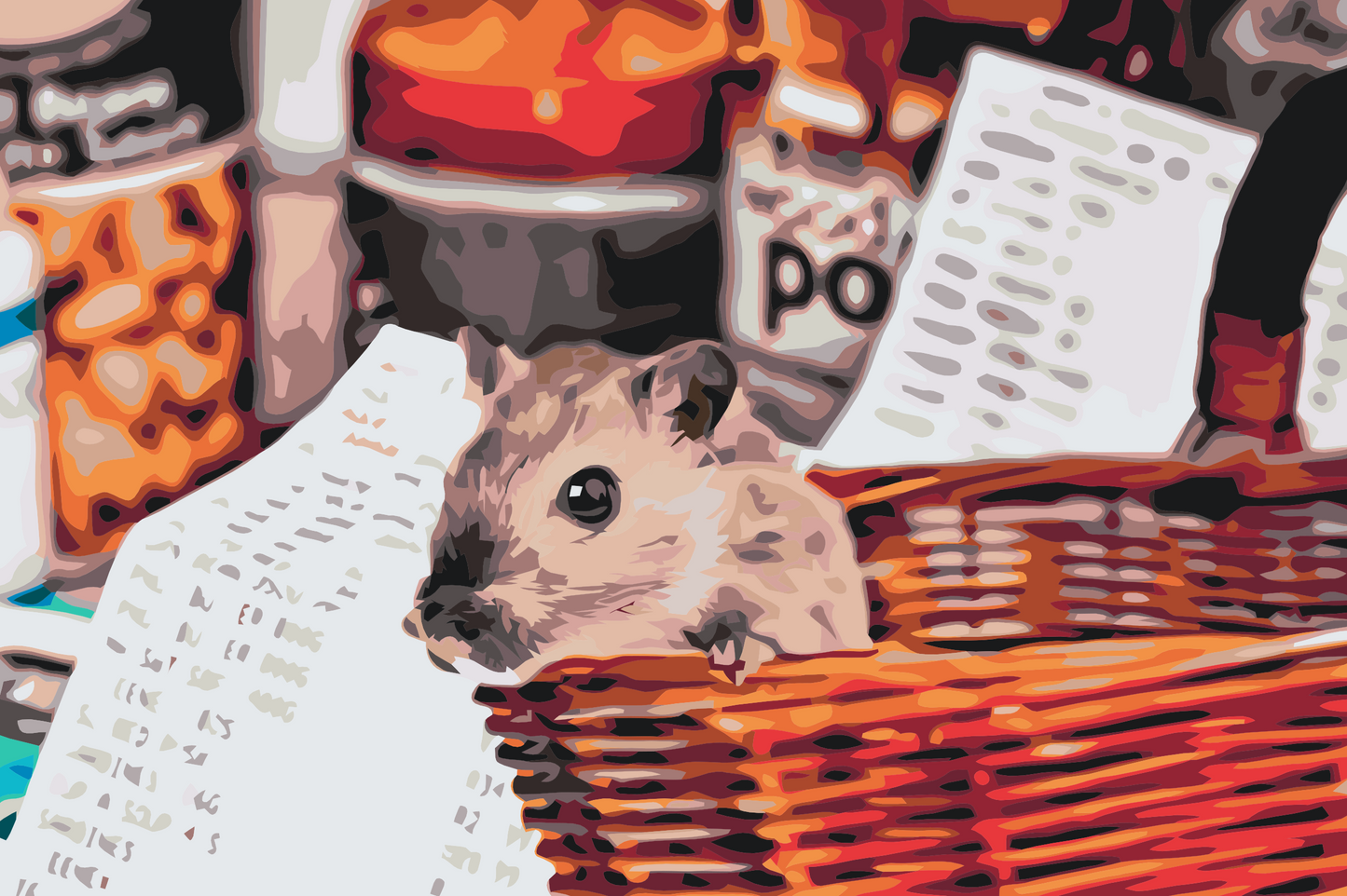Paint by Numbers - Hamster på shopping