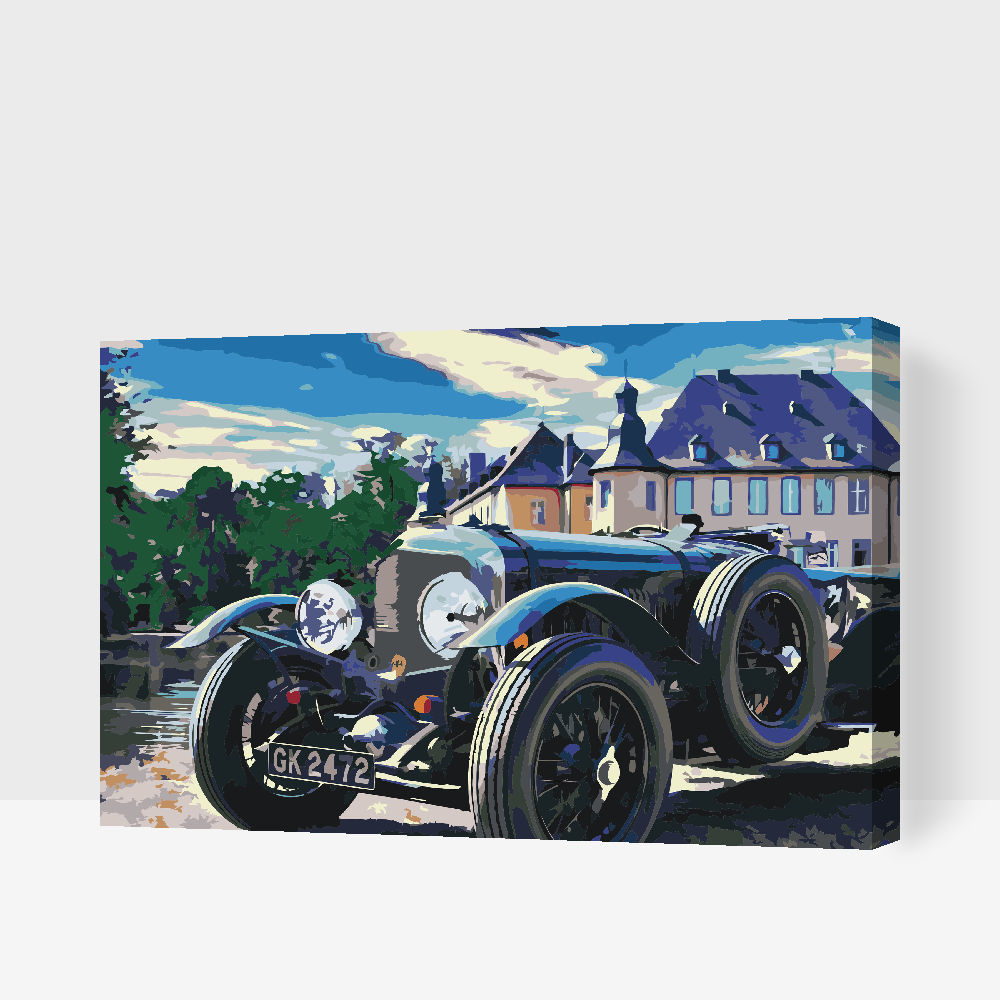 Paint by Numbers - Bil foran slottet