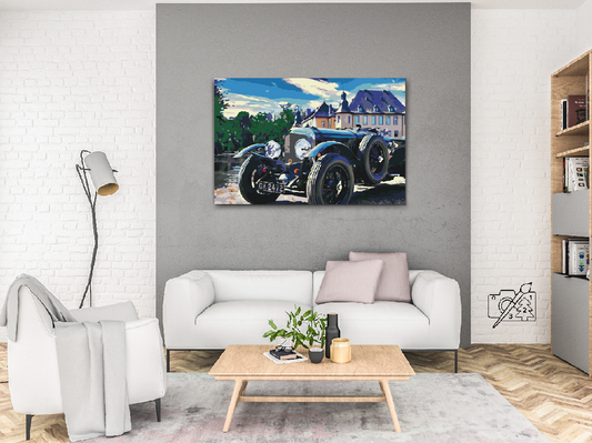 Paint by Numbers - Bil foran slottet