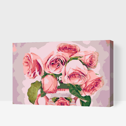 Paint by Numbers - Rose i vasen