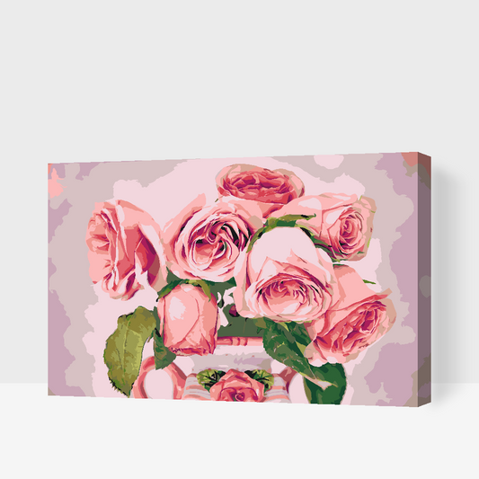 Paint by Numbers - Rose i vasen