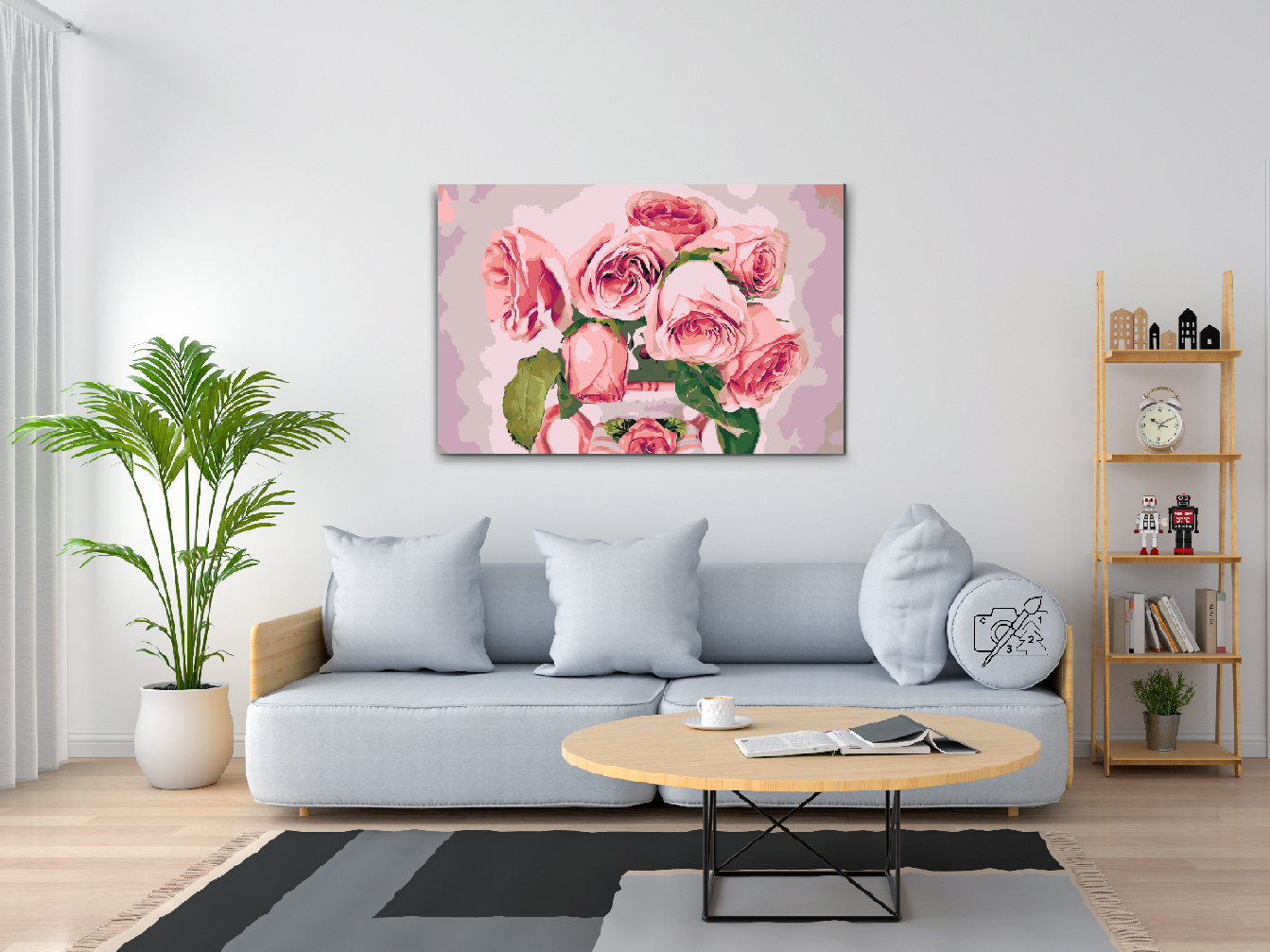 Paint by Numbers - Rose i vasen