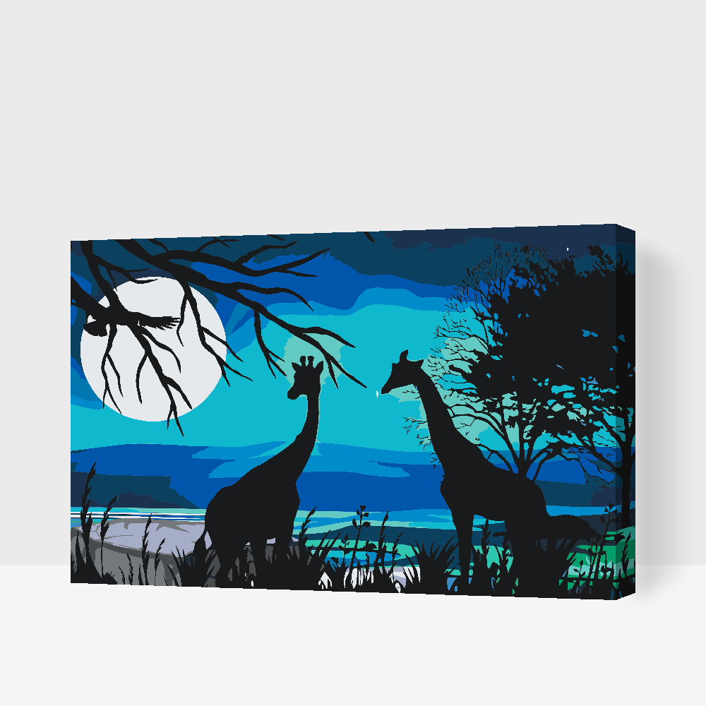 Paint by Numbers - Giraffer i Afrika