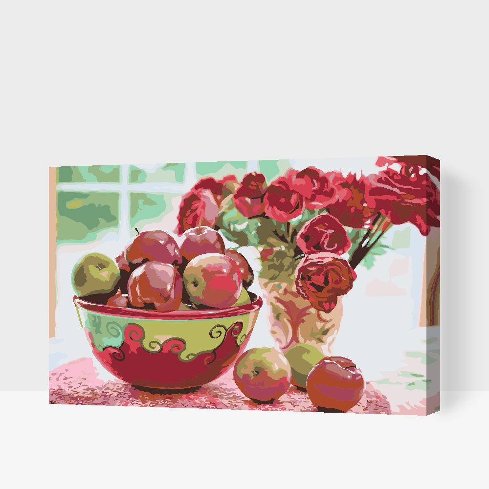 Paint by Numbers - Æbler og blomster