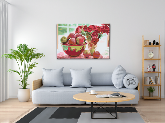 Paint by Numbers - Æbler og blomster