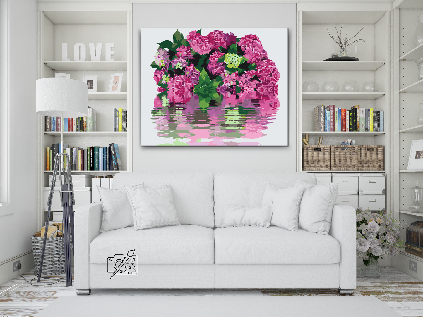 Paint by Numbers - Hortensia ved vandet