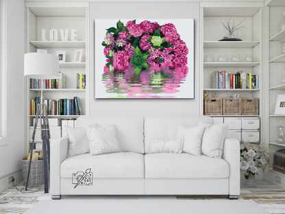 Paint by Numbers - Hortensia ved vandet