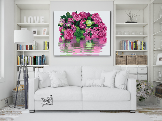 Paint by Numbers - Hortensia ved vandet