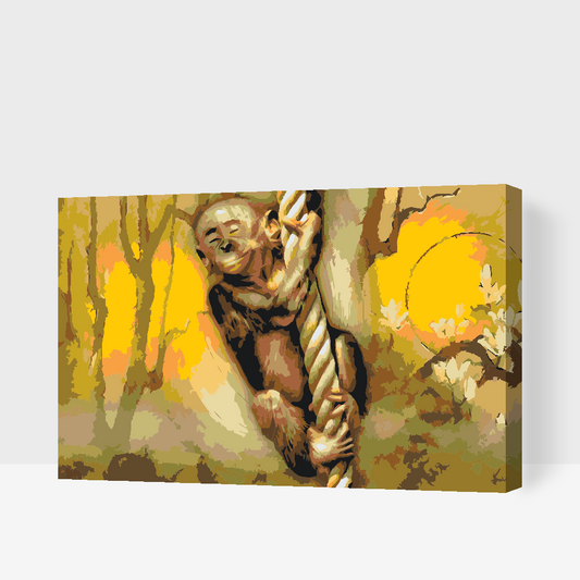 Paint by Numbers - Abe på et reb