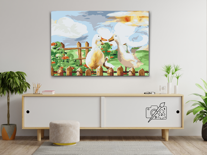 Paint by Numbers - Andefamilien i haven