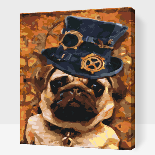Paint by Numbers - Mops med hat