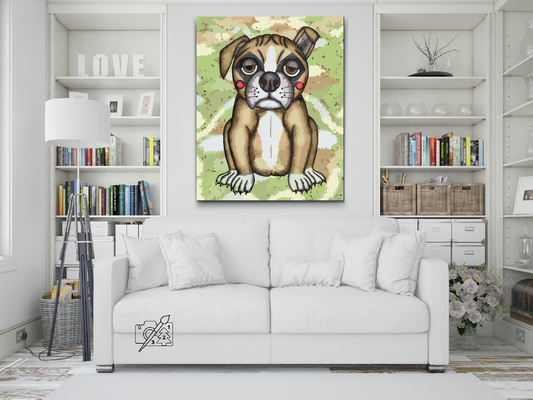 Paint by Numbers - Hund med lyserøde kinder