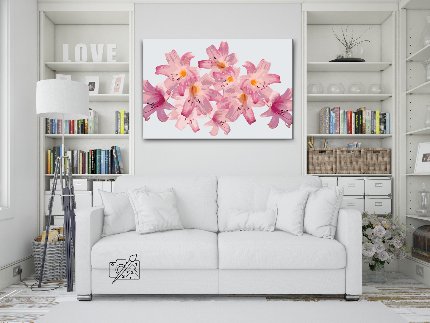 Paint by Numbers - Pink Lilies 2