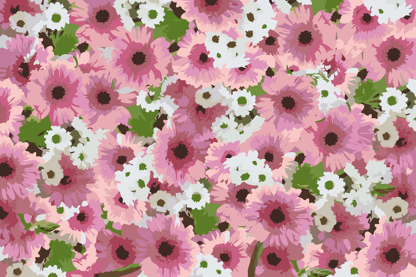 Paint by Numbers - Blomsterbaggrund 2