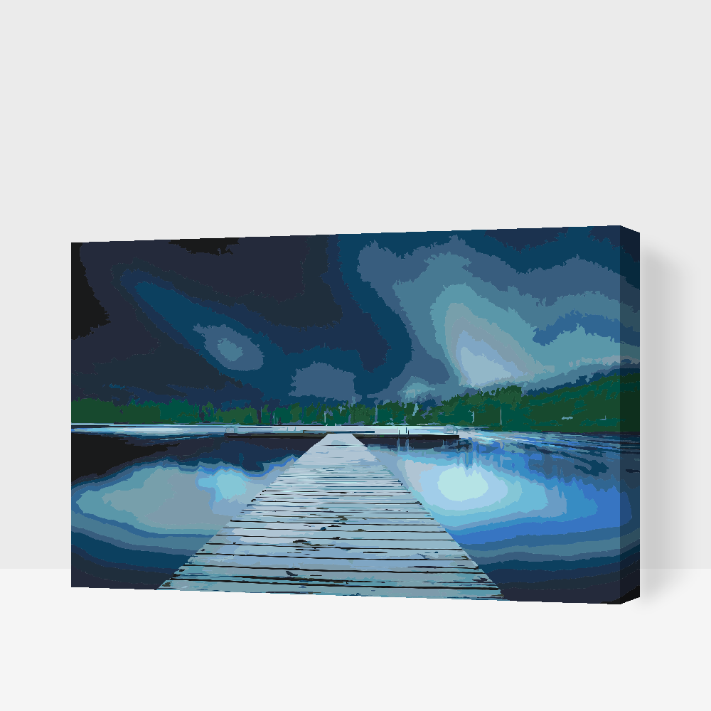 Paint by Numbers - Pier om natten