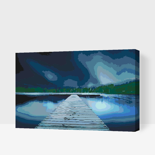 Paint by Numbers - Pier om natten