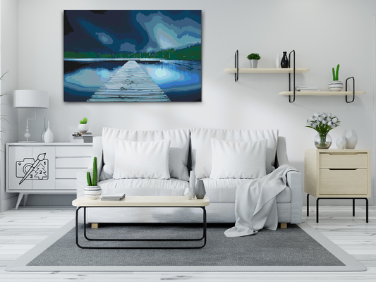 Paint by Numbers - Pier om natten