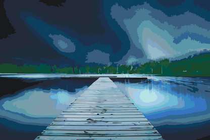 Paint by Numbers - Pier om natten