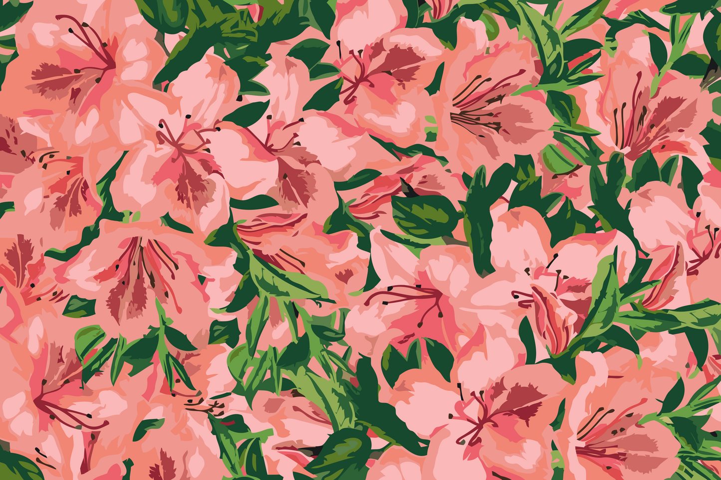 Paint by Numbers - Pink Flowers 2