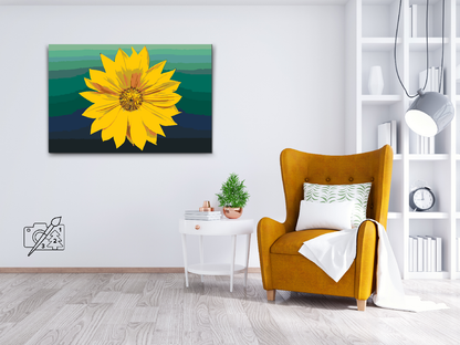 Paint by Numbers - Gul Blomst 1