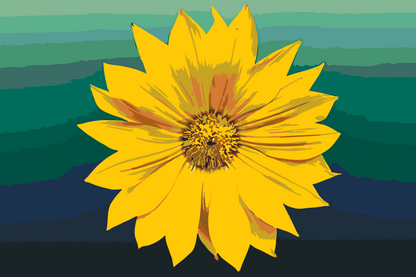 Paint by Numbers - Gul Blomst 1