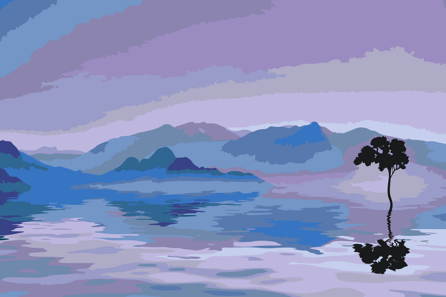 Paint by Numbers - Træet i søen
