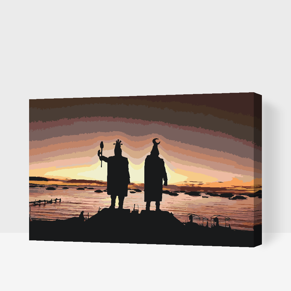 Paint by Numbers - Konge ved solnedgang
