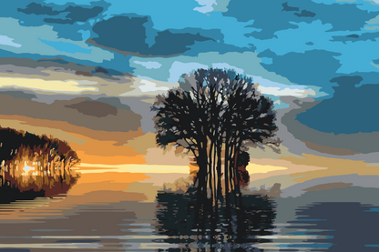 Paint by Numbers - Ensomt Træ 2