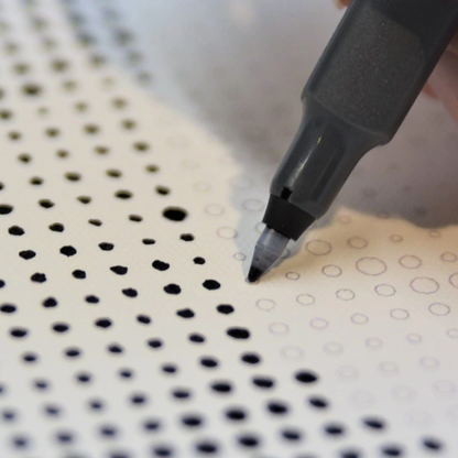 mal med prikker teknik