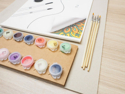 Paint by Numbers malebog med mandala  maling