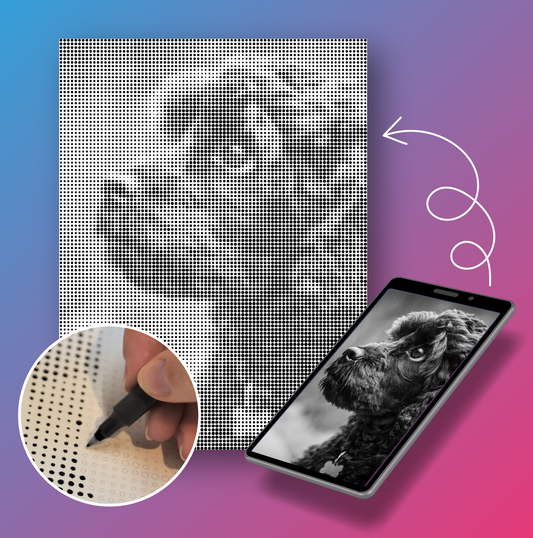 Mal med prikker design fra eget foto