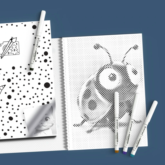 Mal-med-prikker Malebog - Dyr - Køb 3 betalt for 2 - rabat fratrækkes ved kassen.