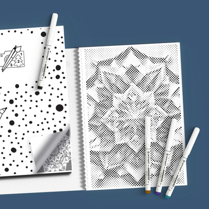 Mal-med-prikker Malebog - Mandala - Køb 3 betalt for 2 - rabat fratrækkes ved kassen.