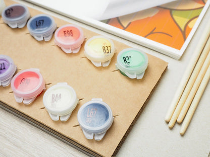 Paint by Numbers malebog med dyremotiver - maling